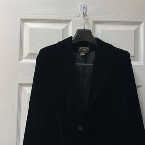 Vintage Charter Club Women's 10P Velvet Winter Elegance Lined‎ Blazer Jacket